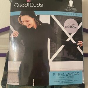 Cuddl Duds Black Fleecewear Hoodie & matching pant set